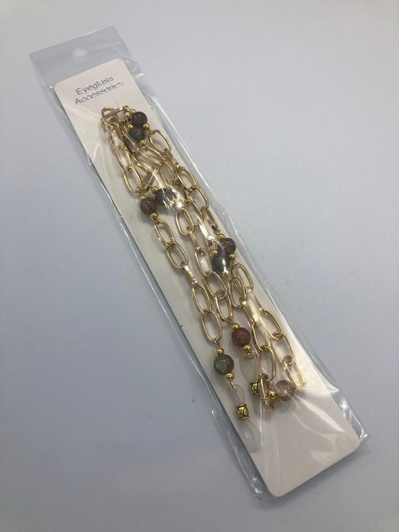 Elegant Eyeglass Chains - Beaded Gold-Tone Neck Lanyards