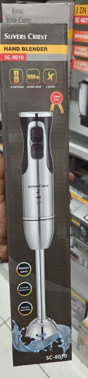 Powerful 500W Hand Blender with Stepless Speed Control - Silvers Criest SC-8010