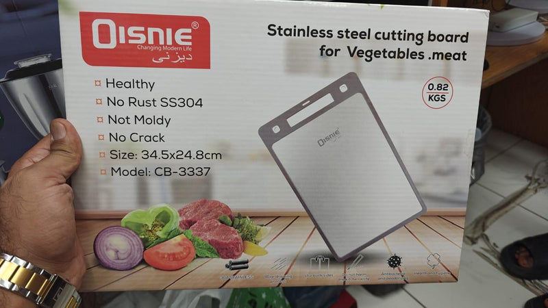 Disnie Stainless Steel Cutting Board with No Rust, Mold, or Crack