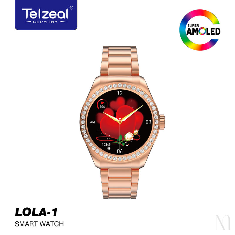 Telzeal Germany LOLA 1 Ladies Smart Watch with Round AMOLED Display