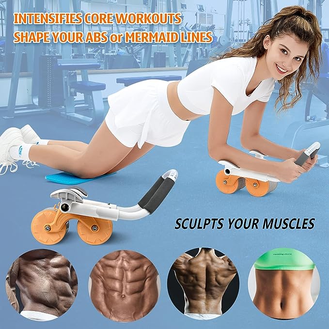 Automatic rebound abdominal Ab Wheel Roller 12 Pieces