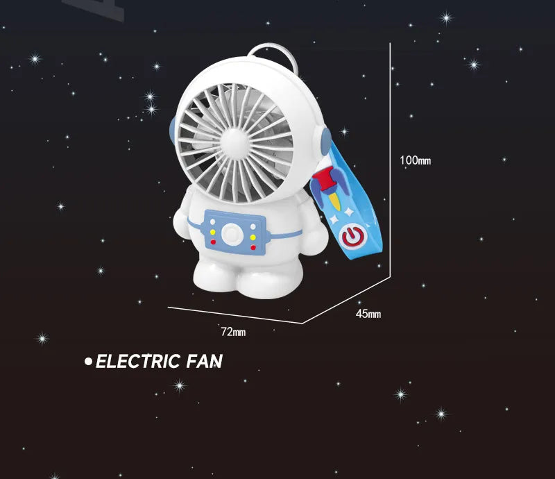 Hanging neck fan portable astronaut mini fan bladeless silent USB charging astronaut small fan with lanyard suitable for desktop office student dormitory