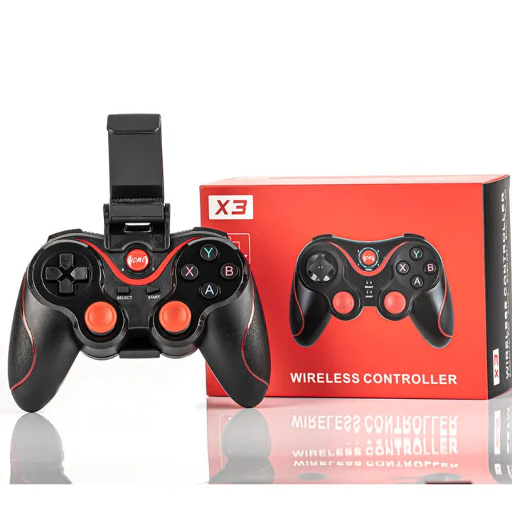 X3 Wireless Controller - Ergonomic Design, Long Battery Life, Compatible with PC, Android, PS3