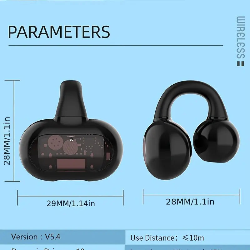 Space Module Design Earbuds: Lightweight & Transparent