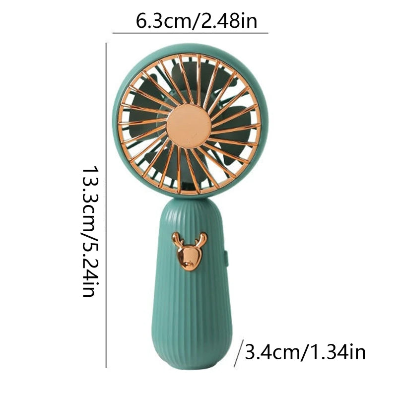 Mini Fan Rechargeable Personal Fan Summer Creative USB Charging Portable Silent Keychain Handheld Fan for Travel Hiking 425B