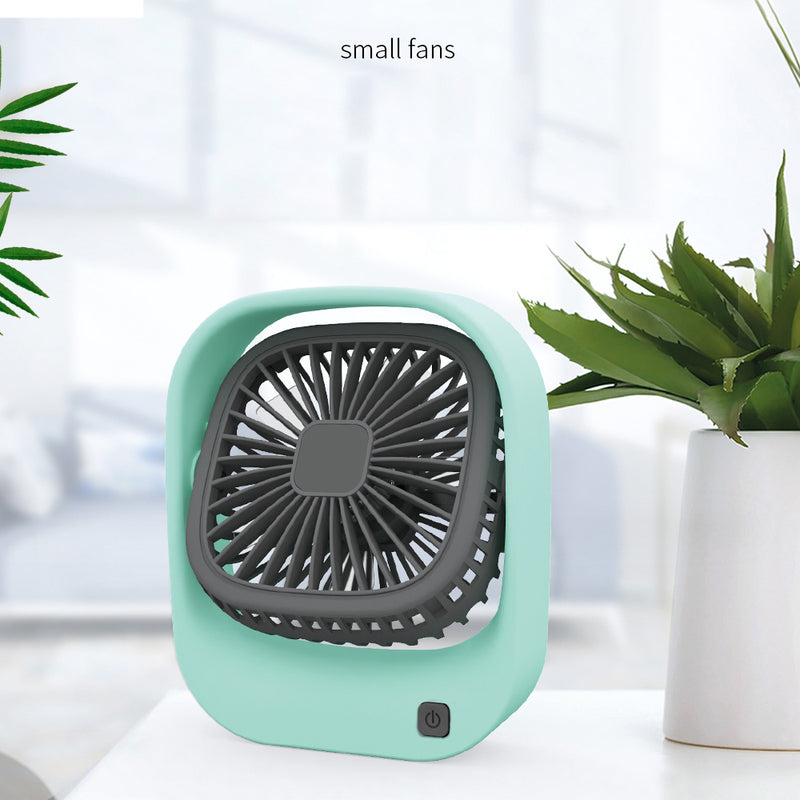 Low Noise Rechargeable Square Small Fans for Outdoors Office Portable Mini Cooler USB Desktop Table Fan