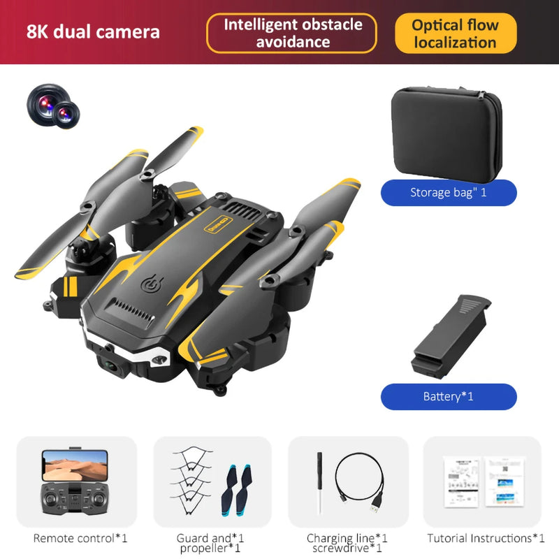 HDRC Drone S6 with Intelligent Obstacle Avoidance, Foldable Design, 4K HD Camera, Remote Control