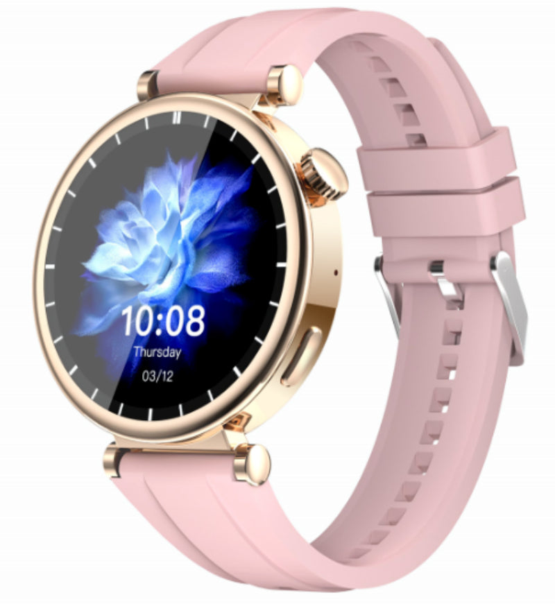 Ladies smartwatch ws-520 1.28 inch amoled round screen sport health wristwatch for female