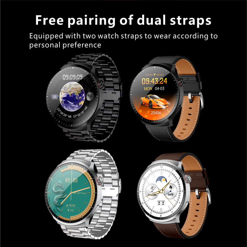 Hommtel Watch 4 Max Smartwatch with 3 Straps & AMOLED Display