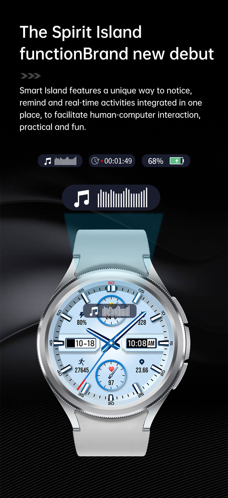 Wisme 2 Smart Watch – 1.69" HD Display, Health Tracking, Multi-Sport Modes, and Bluetooth Connectivity