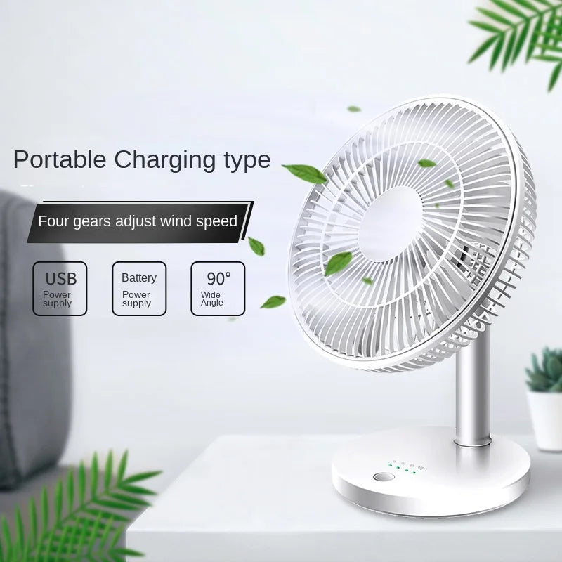 HEPU HP-F13 Desktop Folding Fan – 180° Free Rotation, Three-Speed Control, and USB-C Charging