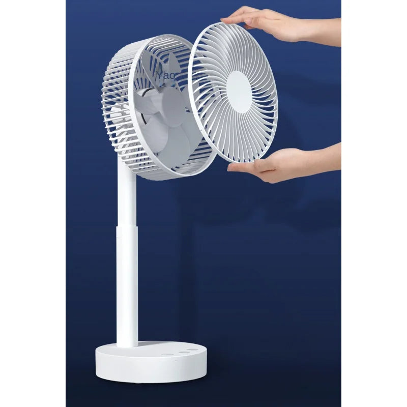 HEPU HP-F13 Desktop Folding Fan – 180° Free Rotation, Three-Speed Control, and USB-C Charging