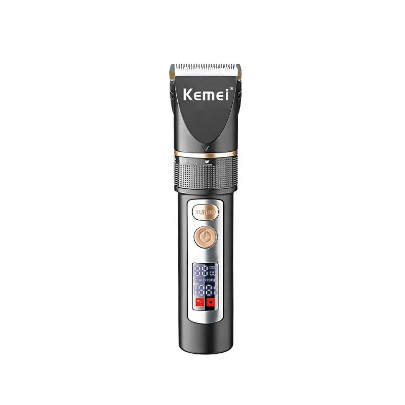 Kemei KM-5073 Digital Display Beard Cutting Adjustable Tool Head Ceramic Electric Salon Hair Clippers Rasuradora Multifuncional