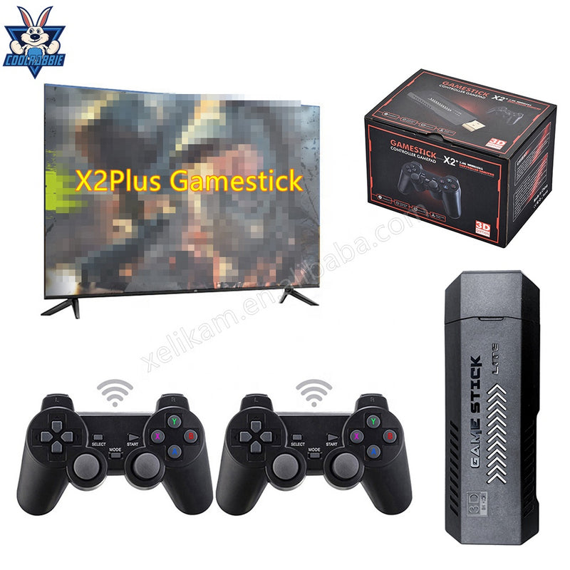 X2+ Game Stick 4K GD10 X2 Plus Retro Video Game Console HD 64GB 37000 Mini Classic Gaming Console For PSP/N64/PS1