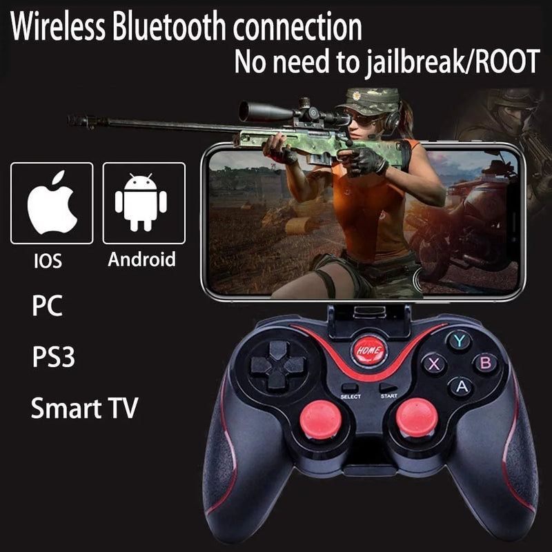 X3 Wireless Controller - Ergonomic Design, Long Battery Life, Compatible with PC, Android, PS3