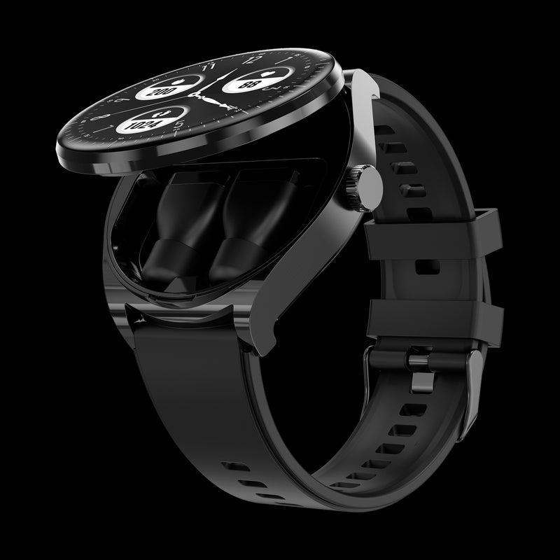 Nodizz WT02 Smartwatch | Super AMOLED Display, 3D Curved Design, Leather Strap, Bluetooth, Fitness Tracker