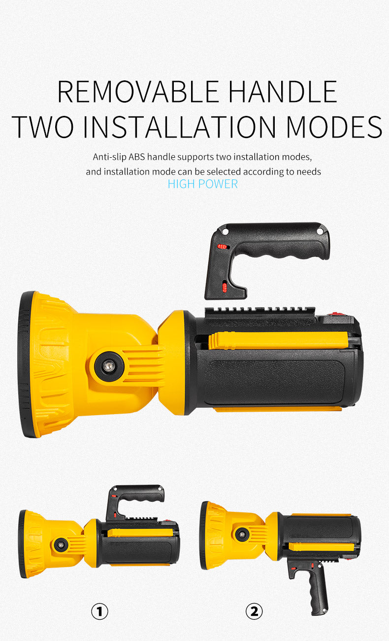 Rechargeable Multifunctional Searchlight with Powerful LED Light and USB Charging