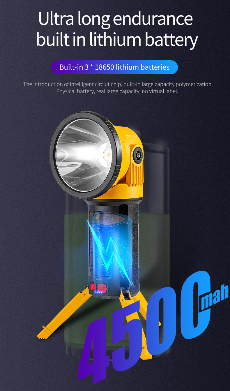 Rechargeable Multifunctional Searchlight with Powerful LED Light and USB Charging