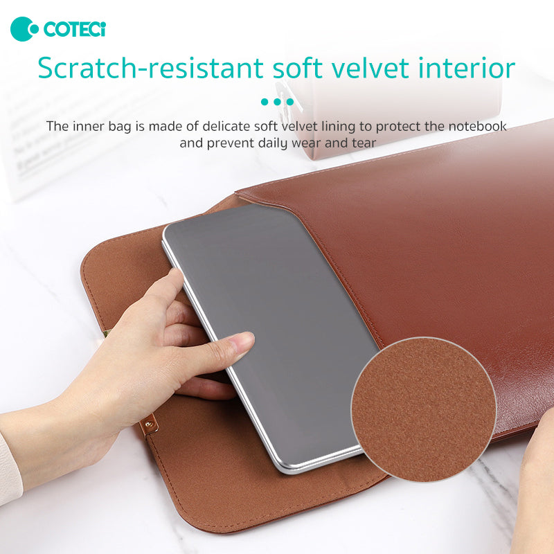 COCOTECI LEATHER LAPTOP BAG WITH HAND BAG