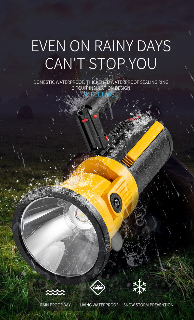 Rechargeable Multifunctional Searchlight with Powerful LED Light and USB Charging