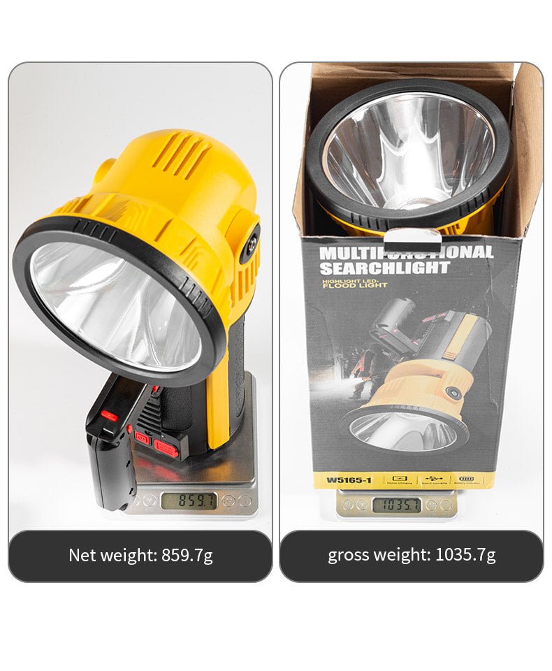 Rechargeable Multifunctional Searchlight with Powerful LED Light and USB Charging