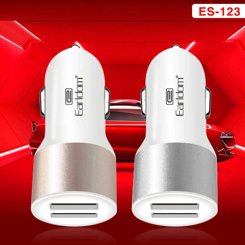 Earldom ES-123 Dual USB Car Charger - Fast Charging for Your Devices