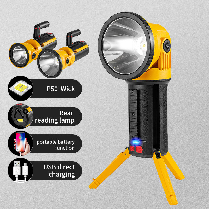 Rechargeable Multifunctional Searchlight with Powerful LED Light and USB Charging