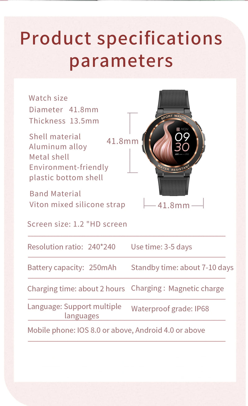 Hommtel VENUS 3 Smartwatch - Real Amoled Display with Advanced Health and Connectivity Features