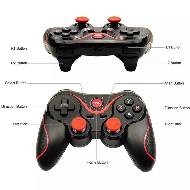 X3 Wireless Controller - Ergonomic Design, Long Battery Life, Compatible with PC, Android, PS3