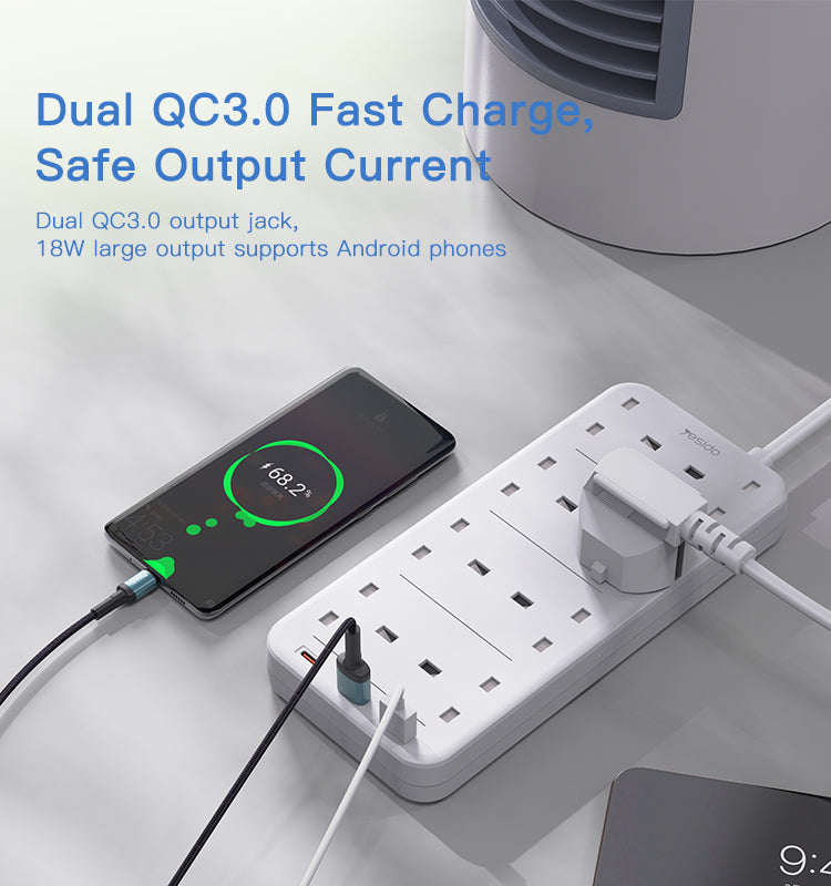 YC46 UK  20W Fast Charging Home  Charger(USB-A+TC)