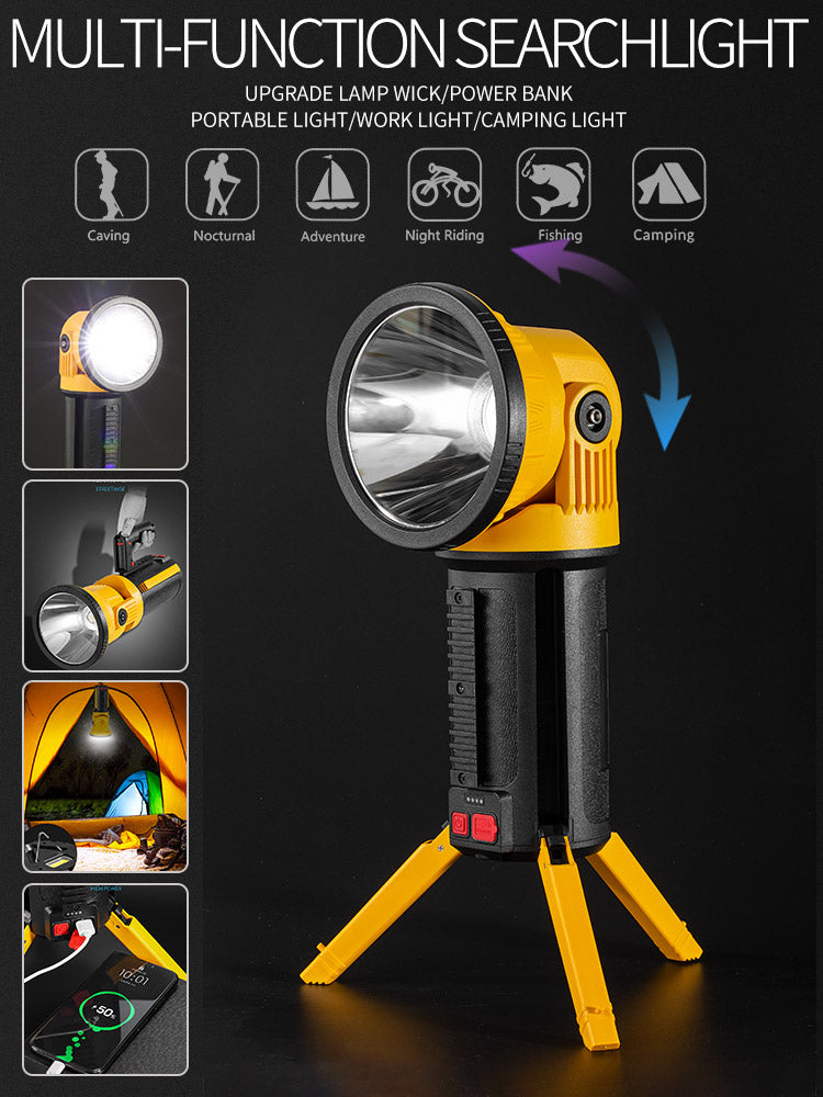 Rechargeable Multifunctional Searchlight with Powerful LED Light and USB Charging