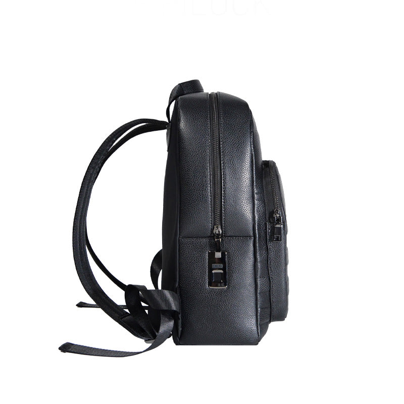 LEATHER BAG PACK FINGERPRINT LOCK