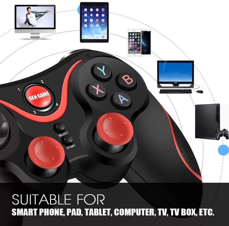 X3 Wireless Controller - Ergonomic Design, Long Battery Life, Compatible with PC, Android, PS3