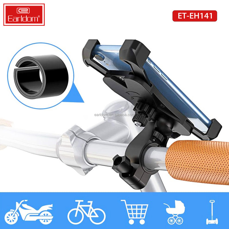 Earldom EH141 Universal Bike Smartphone Holder - 360° Rotation, Secure Grip, Easy Installation