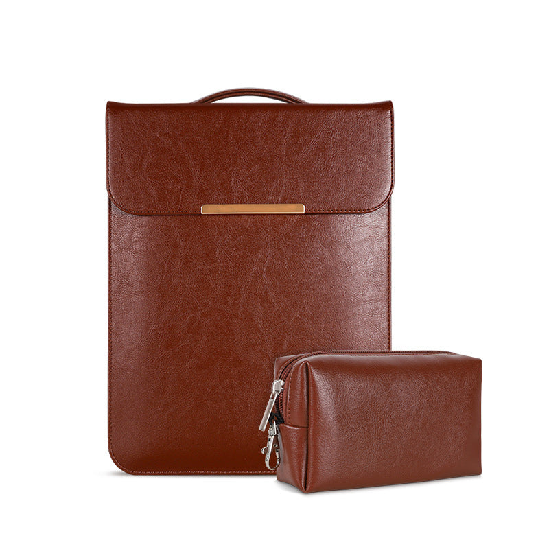 COCOTECI LEATHER LAPTOP BAG WITH HAND BAG