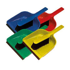 Dustpan and Brush Set - Rubber-Edged, Color-Coded, Premium Quality