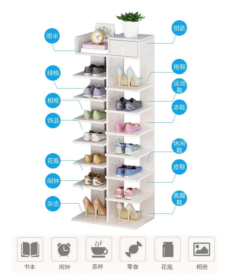 Vertical Shoe Rack: Space-Saving Storage Solution for Clutter-Free Entryways