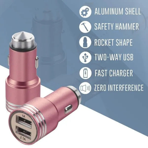 High-Power Dual USB Car Charger for Fast Charging on the Go