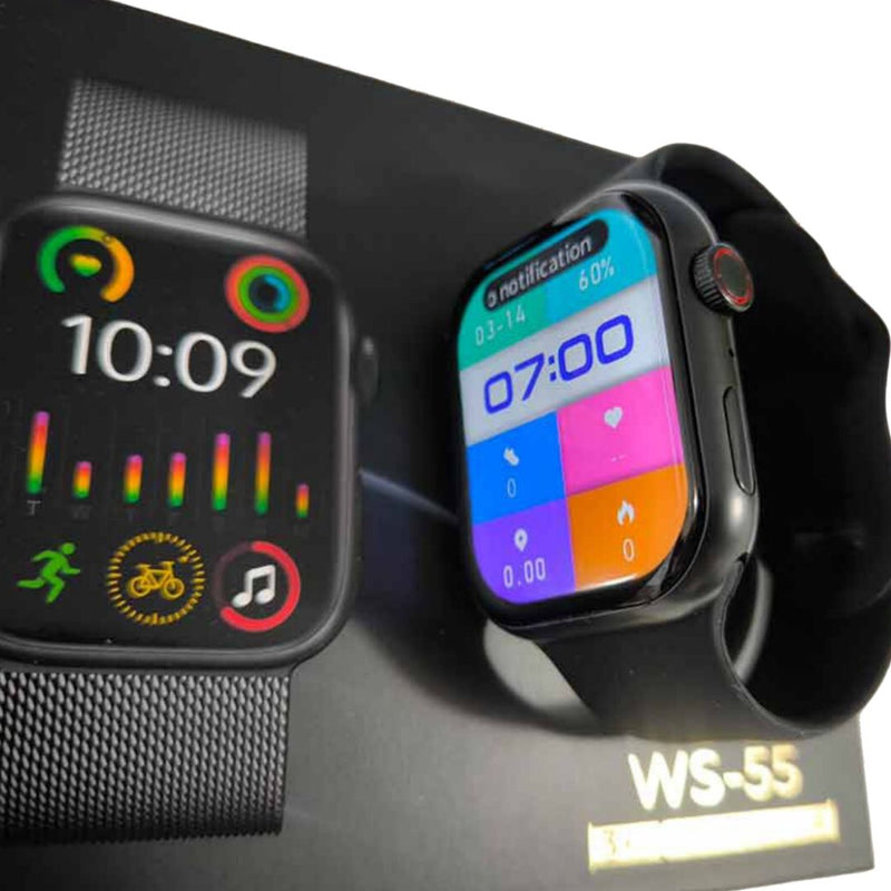 Wisme WS-55 Smart Watch – Fitness Tracker, Heart Rate Monitor, Waterproof, Full Touch Screen, Notifications, and More