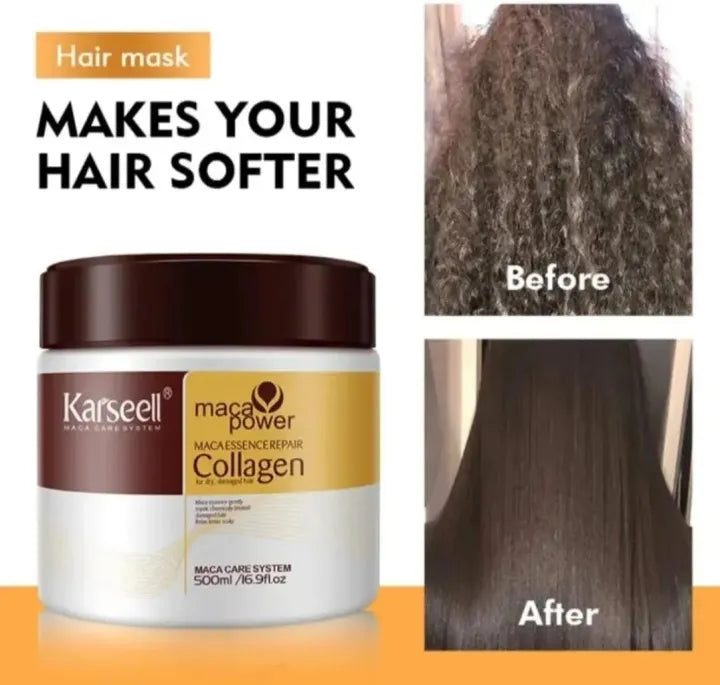 Karseell Maca Essence Repair Collagen Hair Mask: Nourish and Repair Dry, Damaged Hair