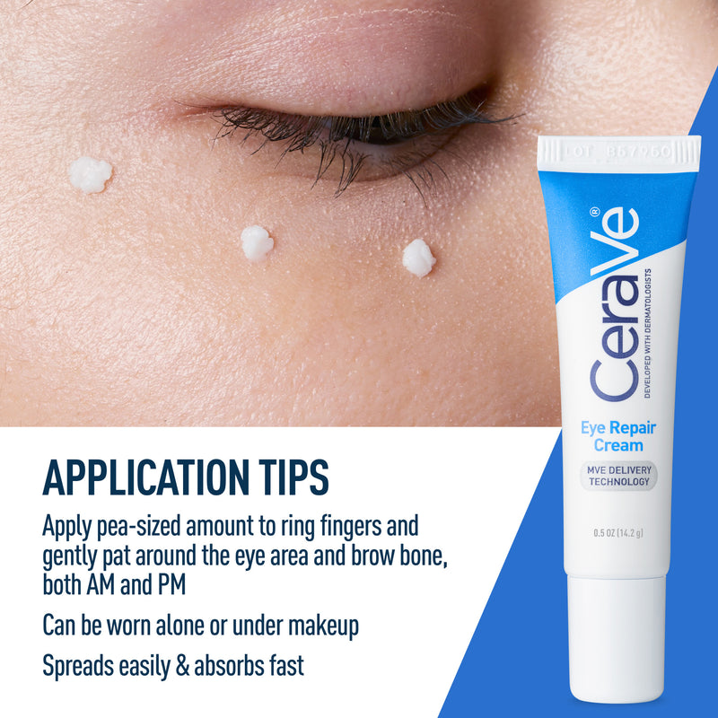 CeraVe Eye Repair Cream | Hydrating & Soothing Treatment for Dark Circles and Puffiness | 0.5 oz (14.2 g)