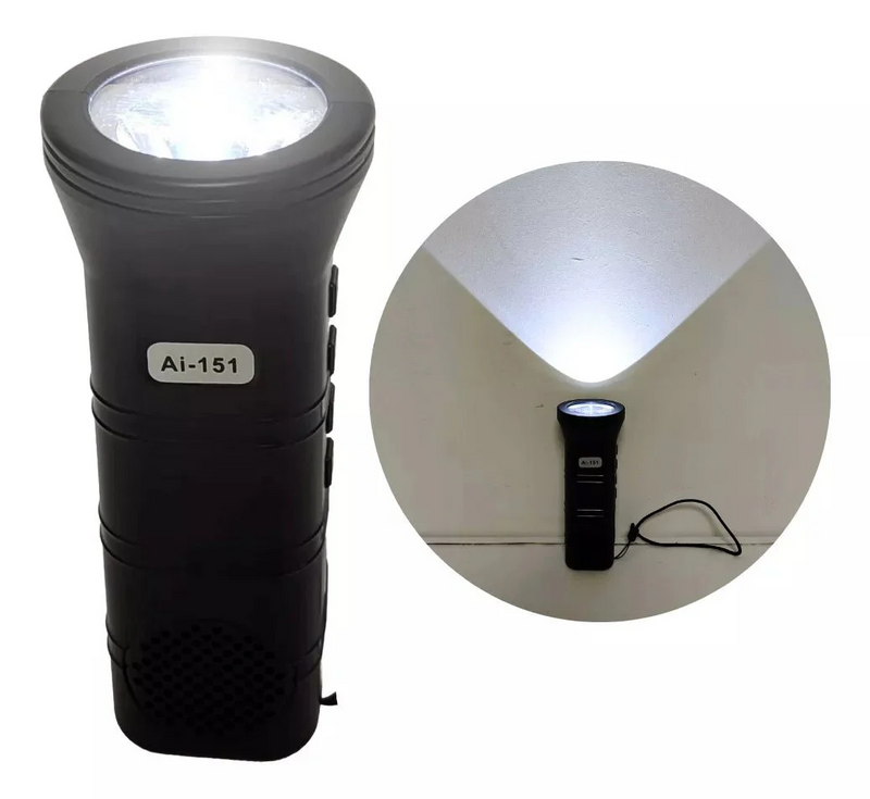 Portable Wireless Speaker with FM Radio & Flashlight