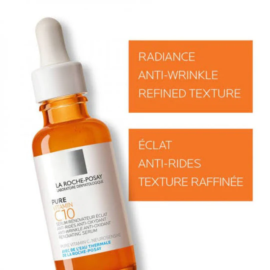 LA ROCHE-POSAY -PURE VITAMIN C10 SERUM Anti-oxidant Anti-wrinkles Renovating Serum