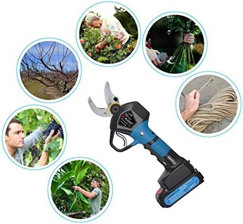 Electric Pruning Shears, Professional Cordless Electric Pruner, Battery Powered Tree Branch Cutter with 2pcs 2Ah Battery, 1.26 Inch Cutting Diameter, 8-10 Working Hours