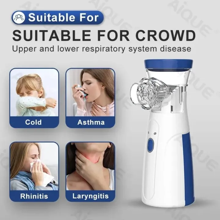 Premium Mesh Nebulizer Machine For kids and adults, Handheld, Mesh Technology Portable, Soundless, and Effective Respiratory Solution