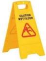 Plastic yellow Folding slippery hazard Warning safety Caution signage Wet Floor Sign board