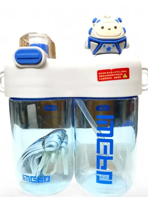 Double-Wall Insulated Water Bottle with Cute Astronaut Charm