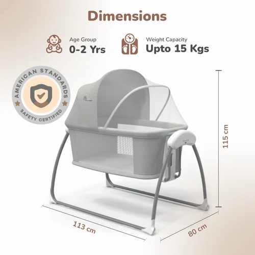 Safe & Secure Baby Crib | Sturdy Frame & Easy Assembly