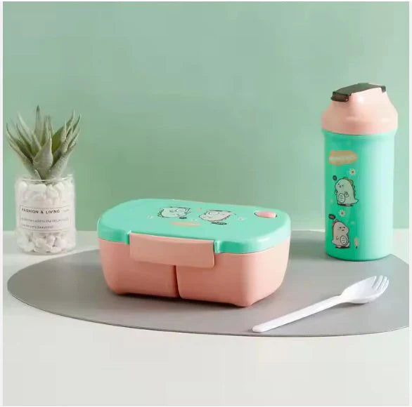 Durable Lunch Box Set with Leakproof Design and Water Bottle