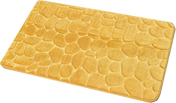 Golden Pebble Bathroom Mat - Soft, Absorbent, Non-Slip